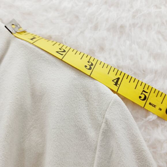 Kimono Krazy Kat Open Cardigan Beige Lace Boho Romantic Fairy Sueded Y2K Size L - Picture 7 of 14